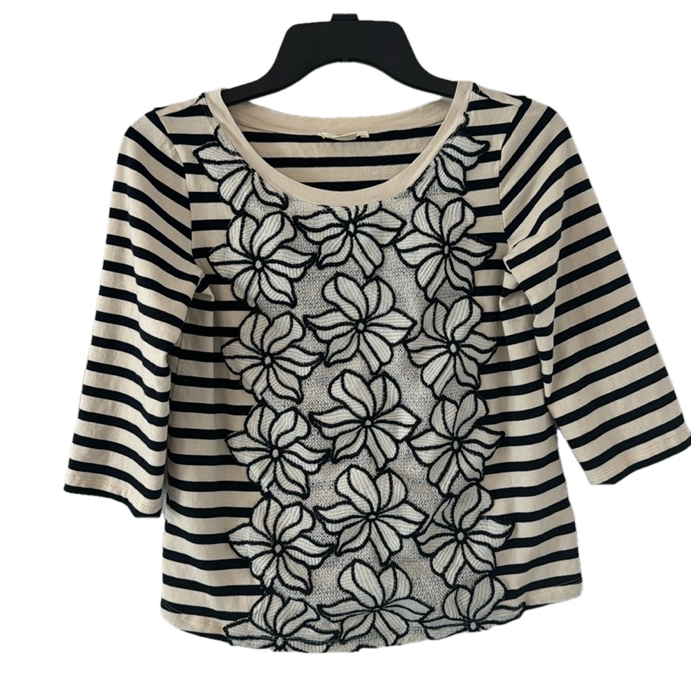 Anthropologie Maeve Logan Laced Top